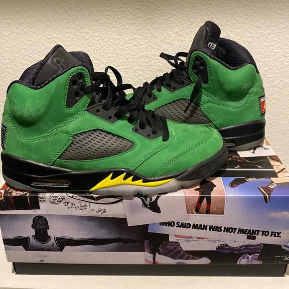 Oregon Green Jordan 5s - Picture 1 of 1